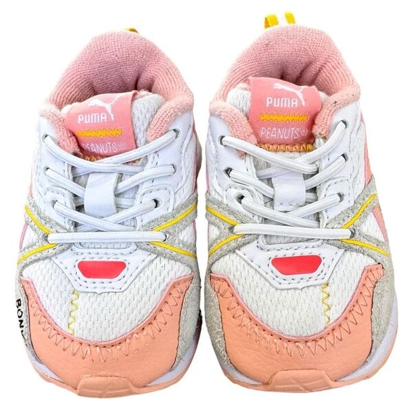 PUMA x PEANUTS Little Girls Toddler Kids Mirage Mox Pink Sneakers Shoes. US 4 C. - Picture 3 of 10